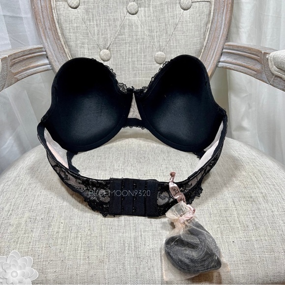 FELINA LINGERIE Nude or Black Striped Contour Cup Convertible Underwire Bra 36D - Picture 3 of 5